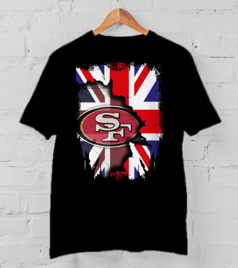 Together United Kingdom With 49ers SF Union Jack Flag T-Shirt