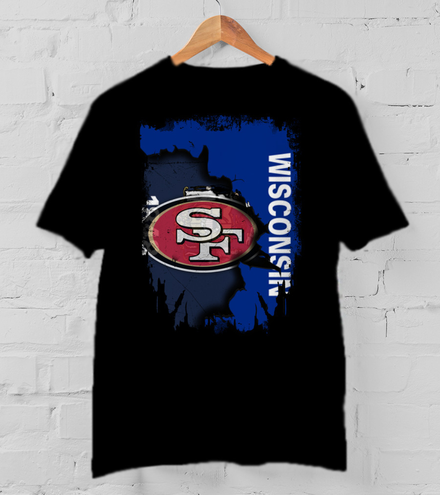 Wisconsin And 49ers United Fan T-Shirt