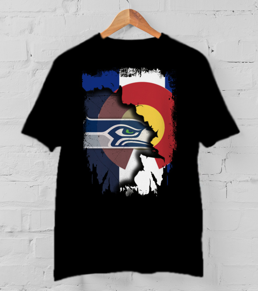 Together Colorado Seahawks Flag Fusion T-Shirt