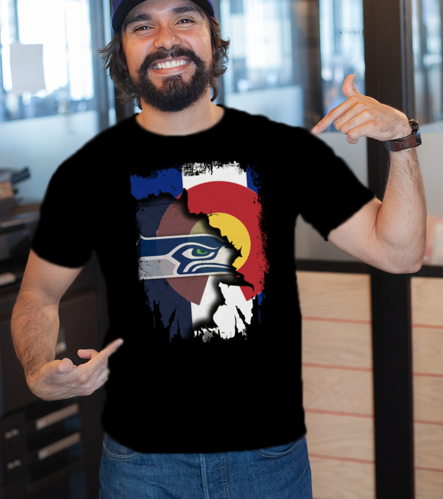 Together Colorado Seahawks Flag Fusion T-Shirt