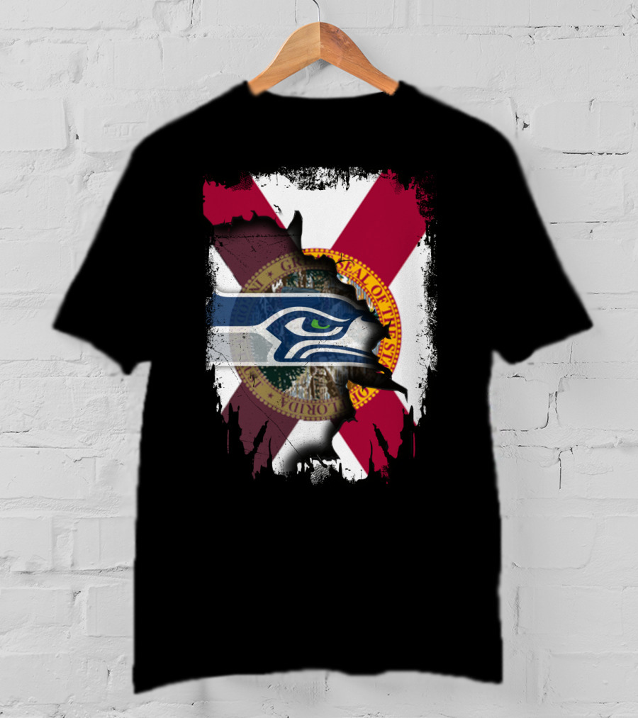 Seahawks Collaboration With Florida State Flag T-Shirt