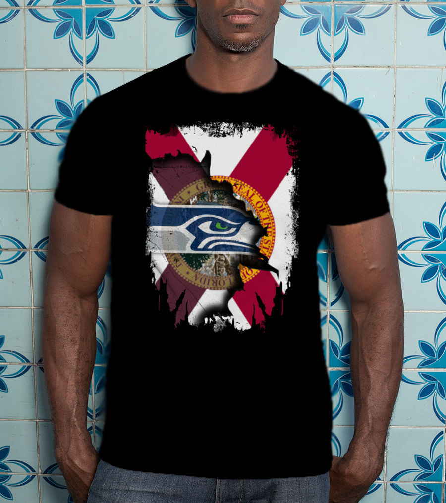 Seahawks Collaboration With Florida State Flag T-Shirt