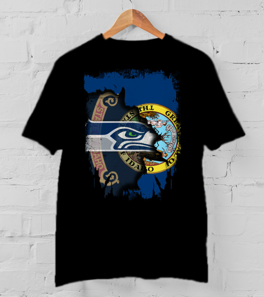 Together Idaho State Flag With Seahawks T-Shirt