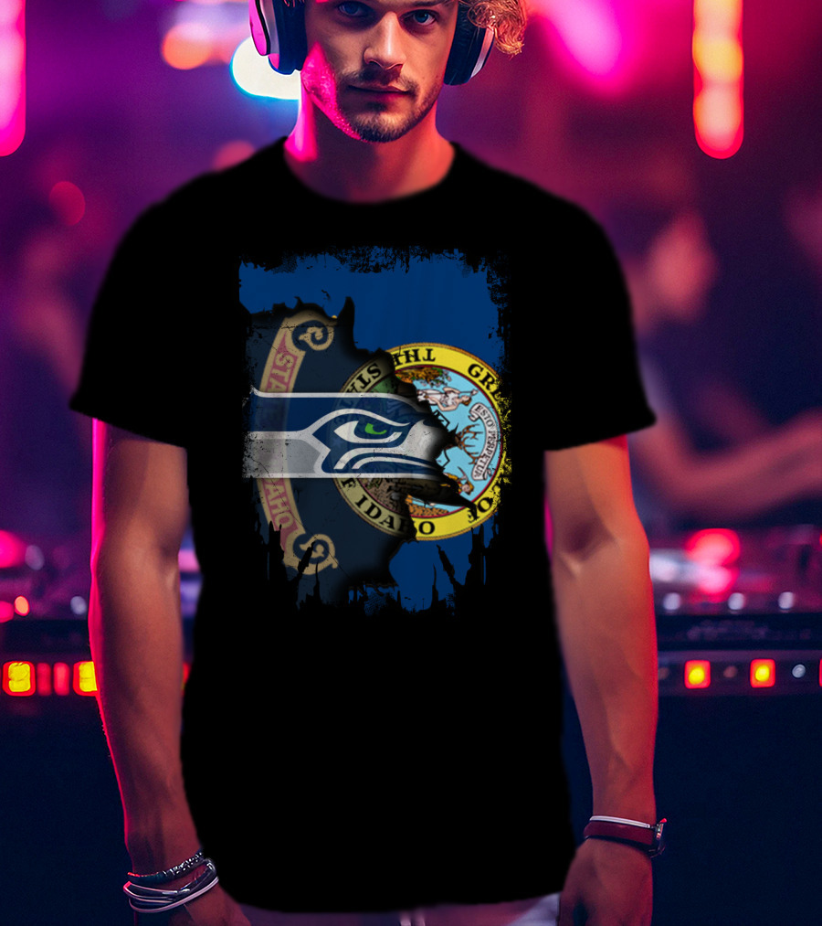 Together Idaho State Flag With Seahawks T-Shirt