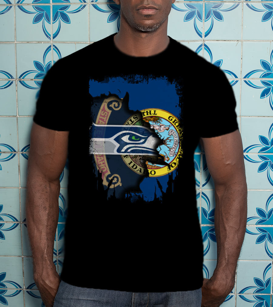 Together Idaho State Flag With Seahawks T-Shirt