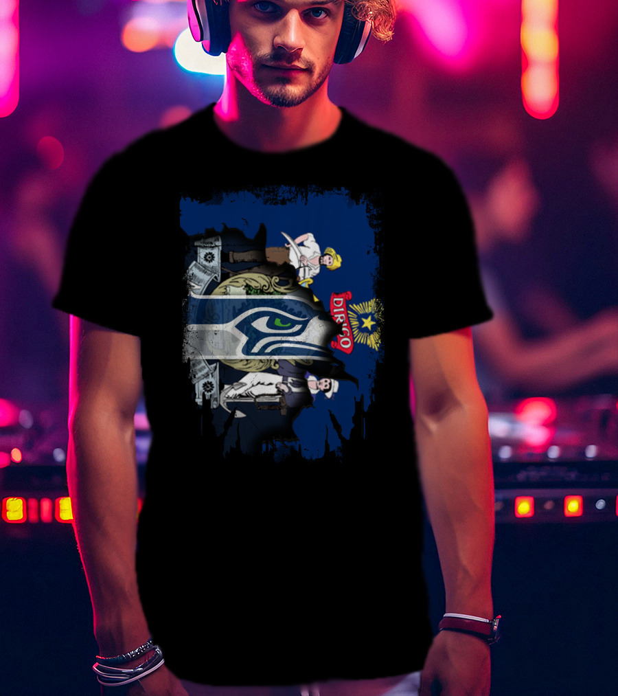 Maine Seal Seahawks Logo Dirigo Together T-Shirt