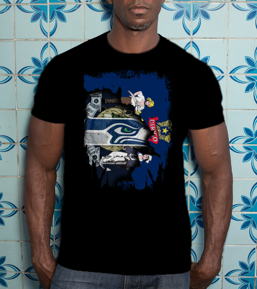 Maine Seal Seahawks Logo Dirigo Together T-Shirt