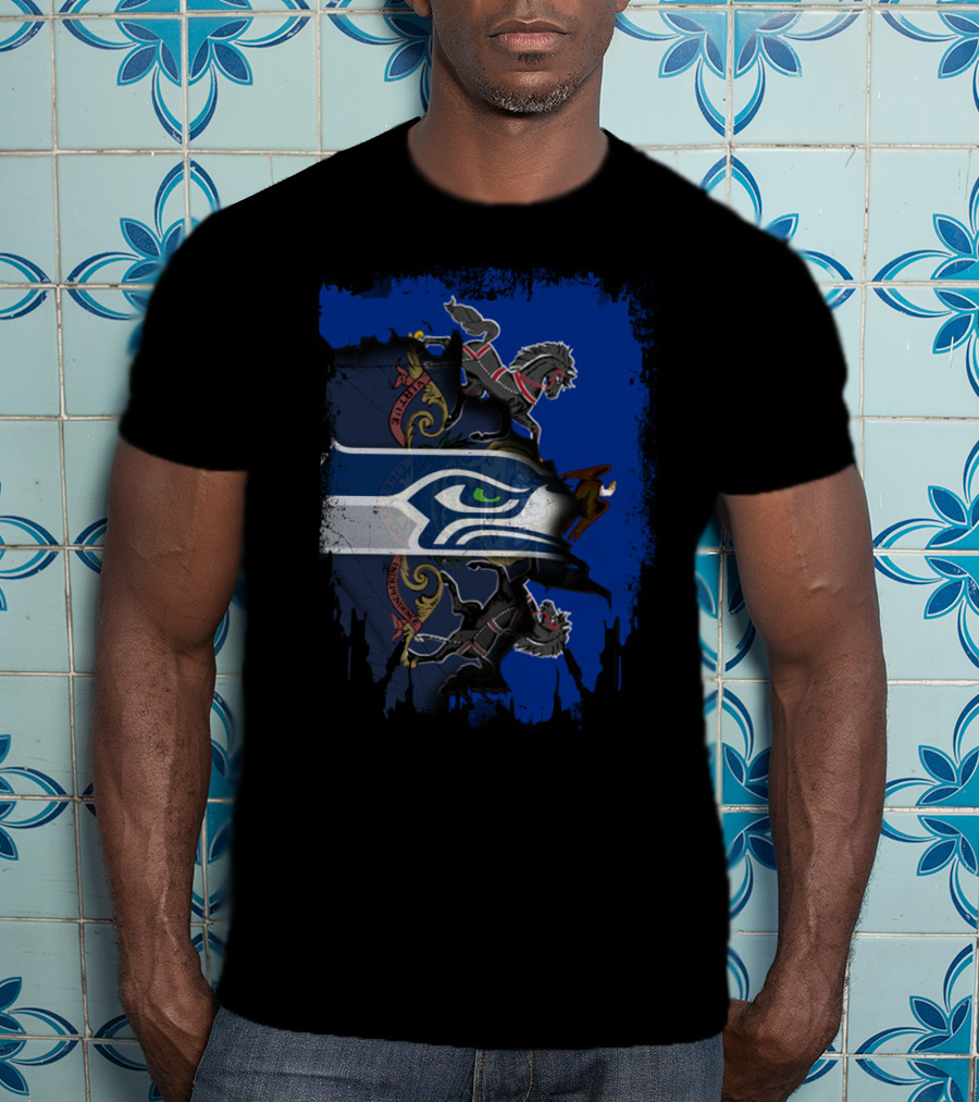 Pennsylvania Pride With Seahawks And Battle Horses T-Shirt