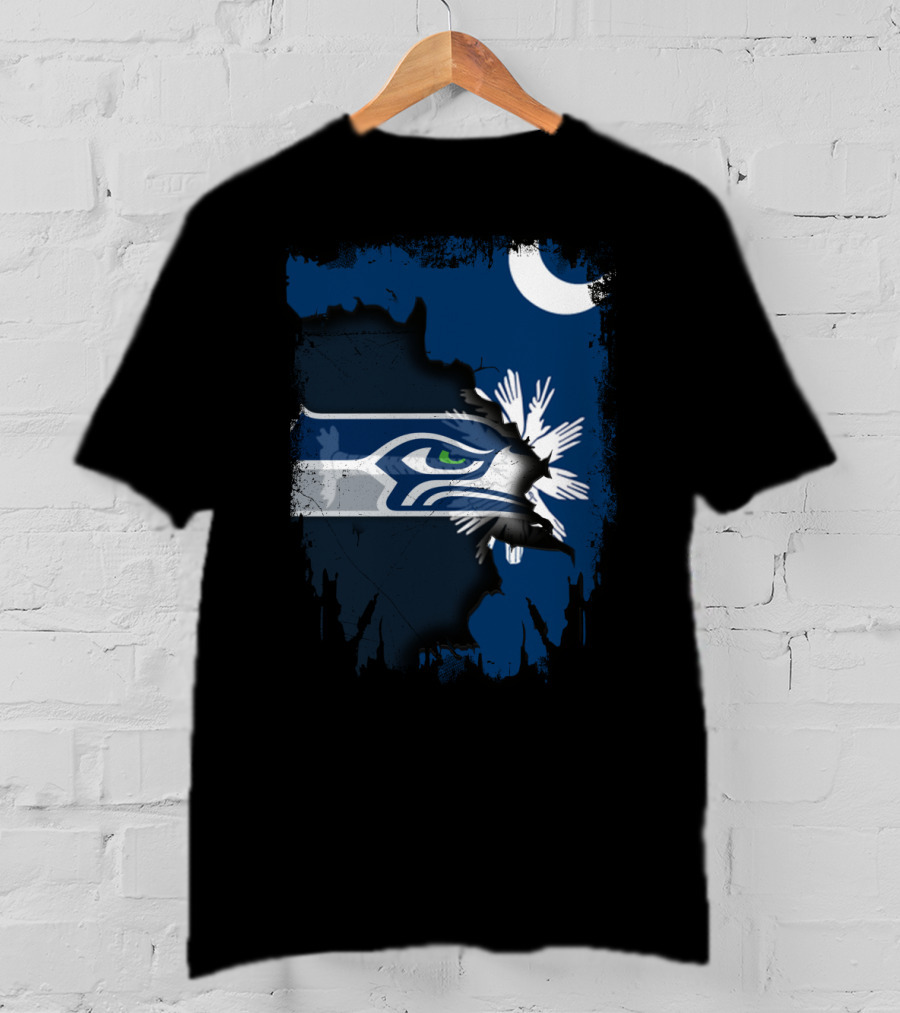 Together South Carolina Seahawks Moon Palmetto T-Shirt