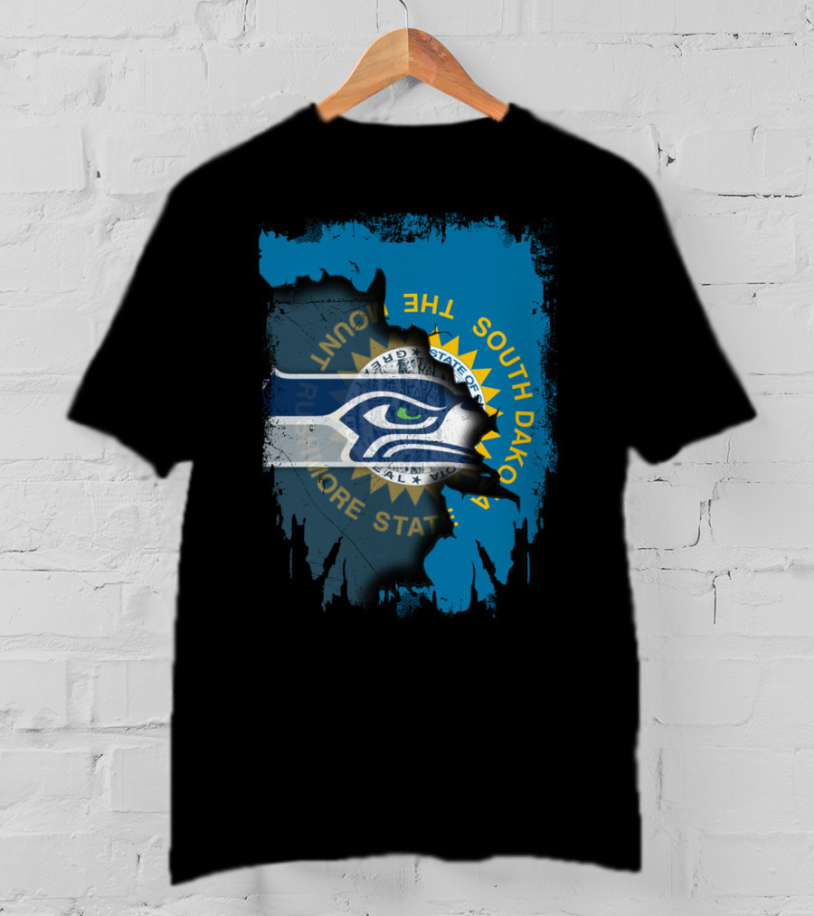 South Dakota And Seahawks Unity Flag T-Shirt
