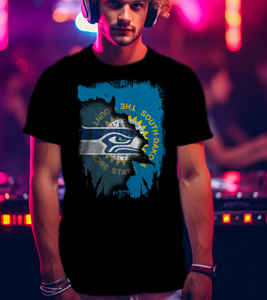 South Dakota And Seahawks Unity Flag T-Shirt