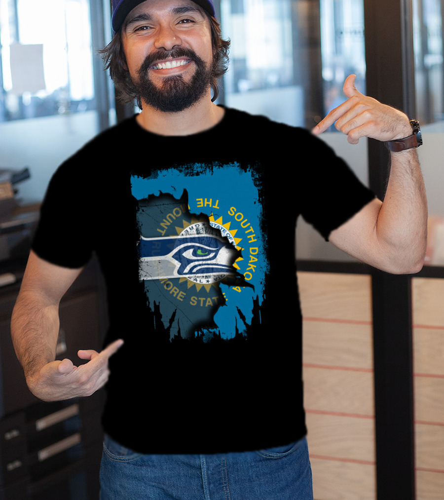 South Dakota And Seahawks Unity Flag T-Shirt