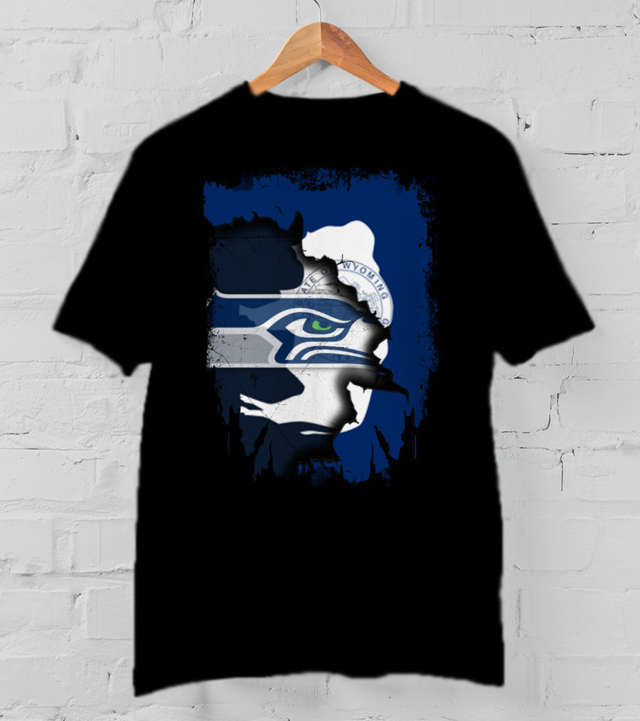 Wyoming Pride Meets Seahawks Spirit T-Shirt
