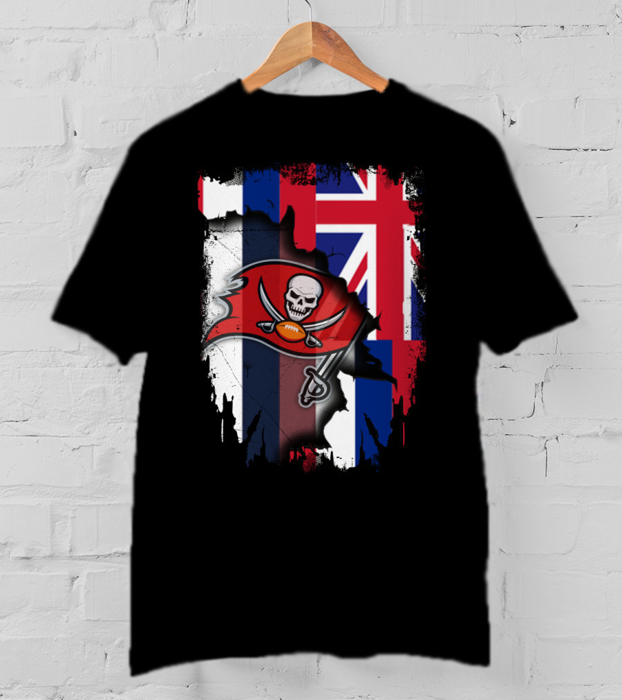 Together Hawaii With Buccaneers Flag Fusion T-Shirt