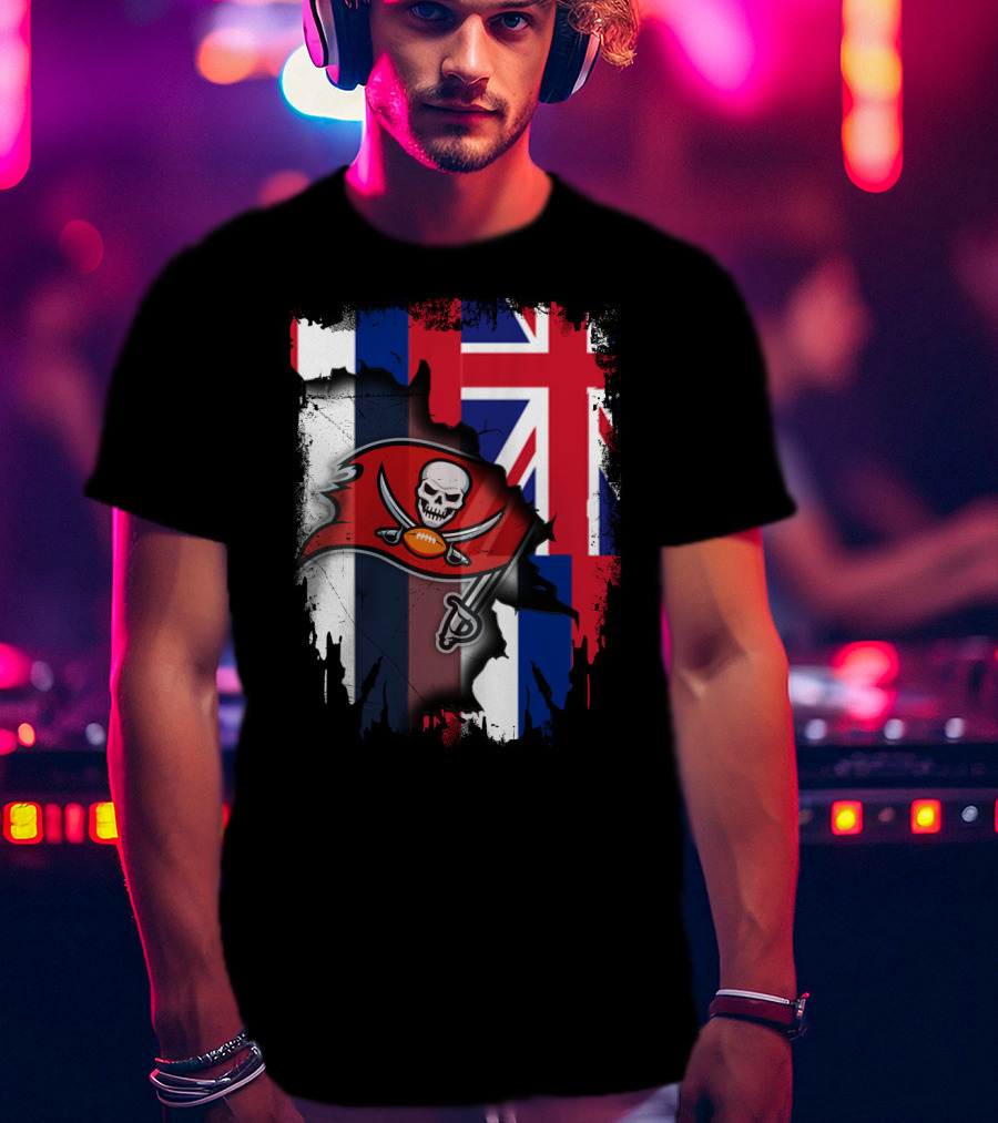 Together Hawaii With Buccaneers Flag Fusion T-Shirt