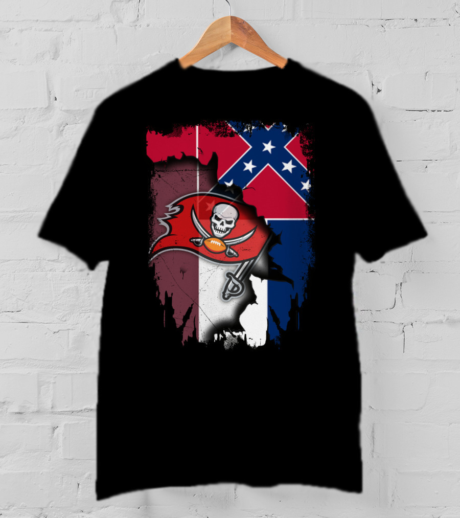 Together Mississippi Buccaneers Flag Fusion T-Shirt