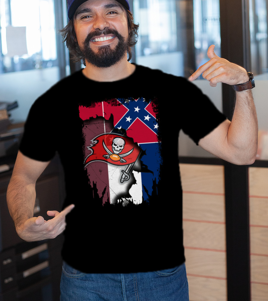 Together Mississippi Buccaneers Flag Fusion T-Shirt