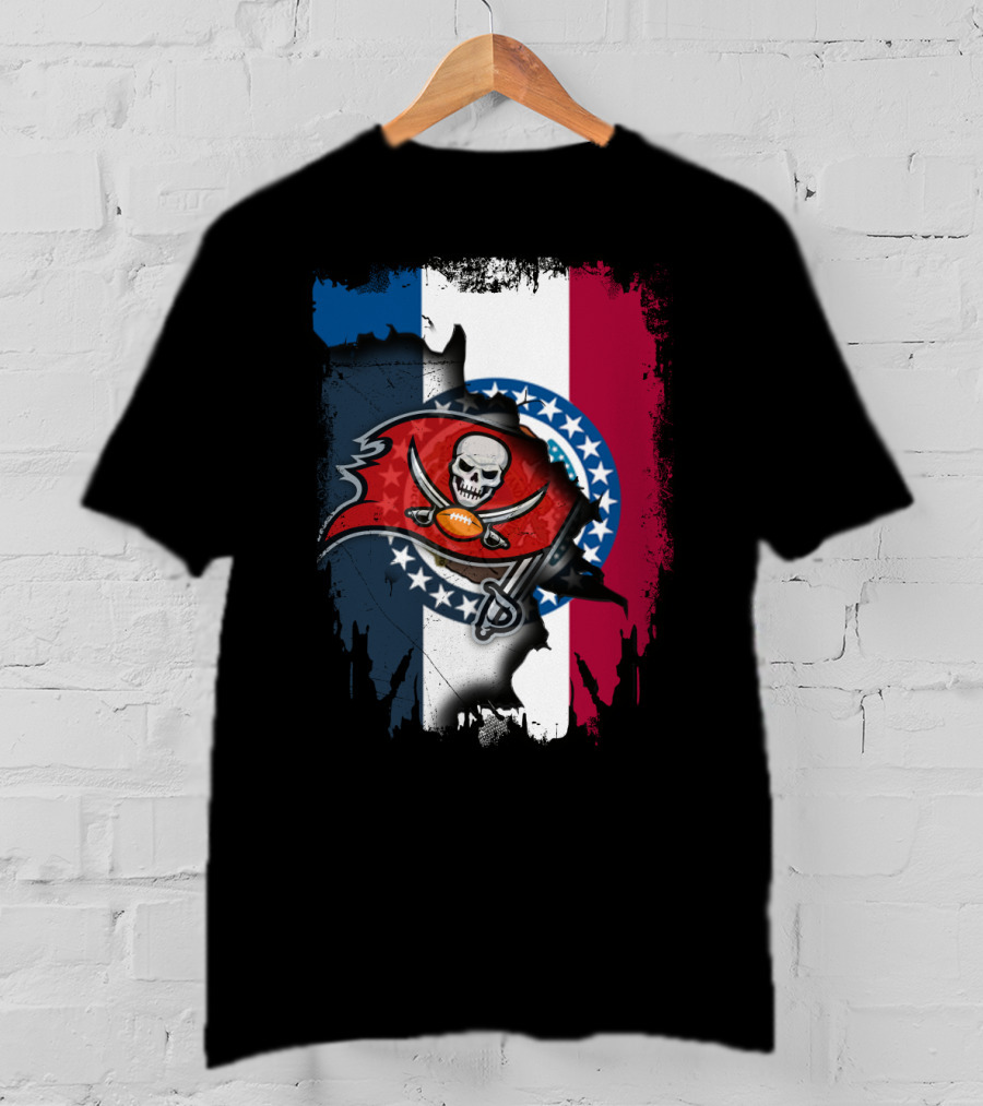 Together Missouri Flag With Buccaneers T-Shirt