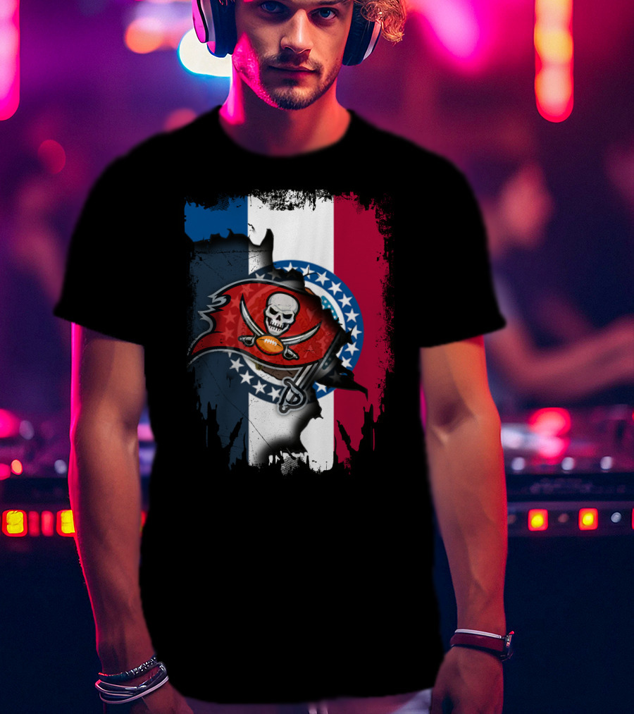 Together Missouri Flag With Buccaneers T-Shirt