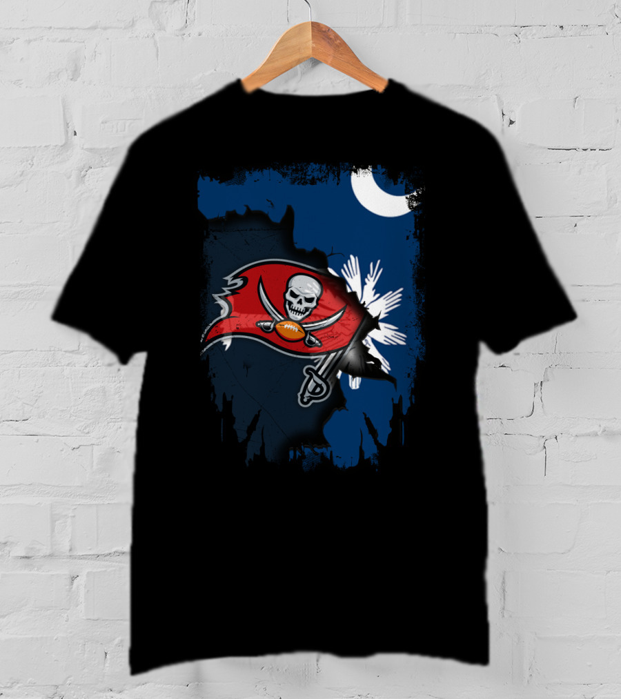 Together South Carolina Buccaneers Moon And Palmetto T-Shirt