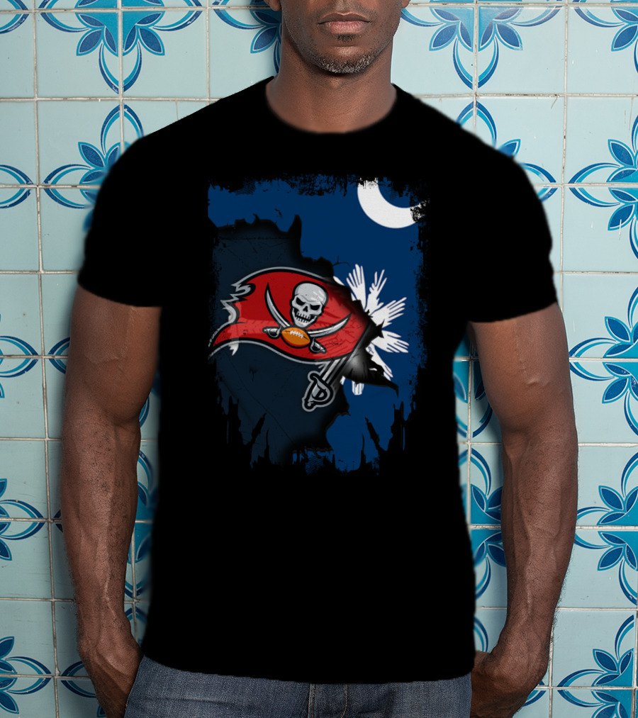Together South Carolina Buccaneers Moon And Palmetto T-Shirt