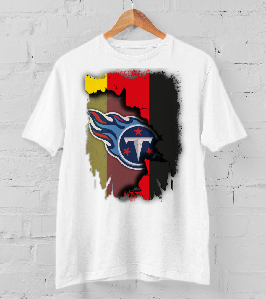 Germany United With Tennessee Titans Logo Fusion T-Shirt