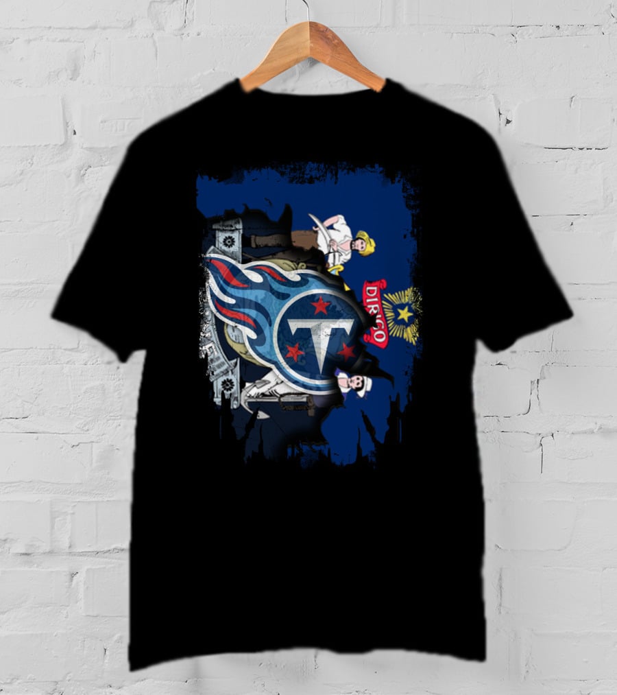 Maine State Flag With Tennessee Titans T-Shirt