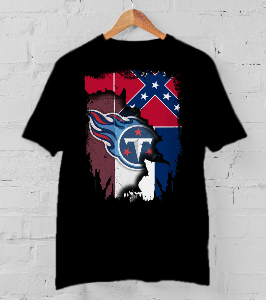 Mississippi State Pride With Titans NFL Team T-Shirt