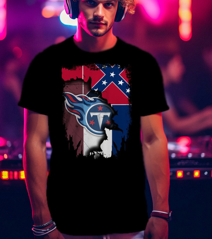 Mississippi State Pride With Titans NFL Team T-Shirt