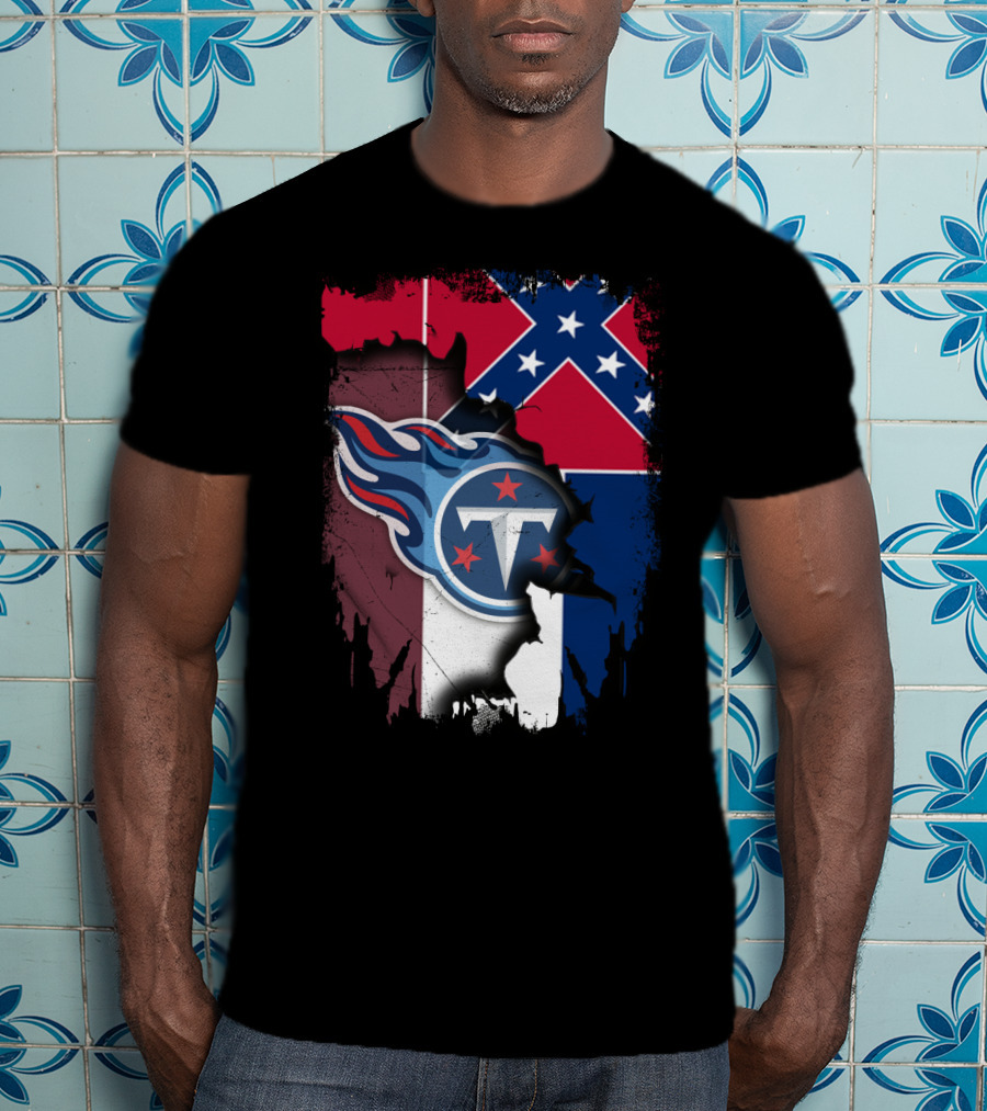 Mississippi State Pride With Titans NFL Team T-Shirt