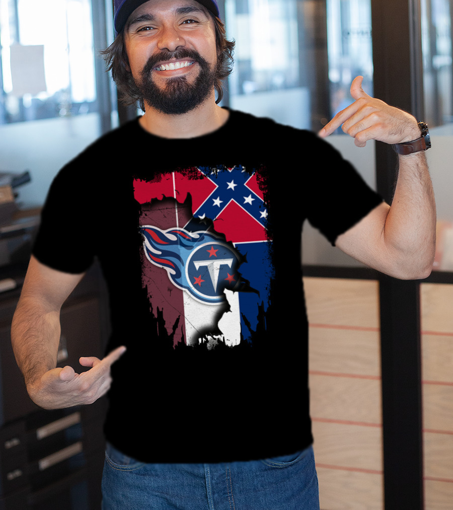 Mississippi State Pride With Titans NFL Team T-Shirt