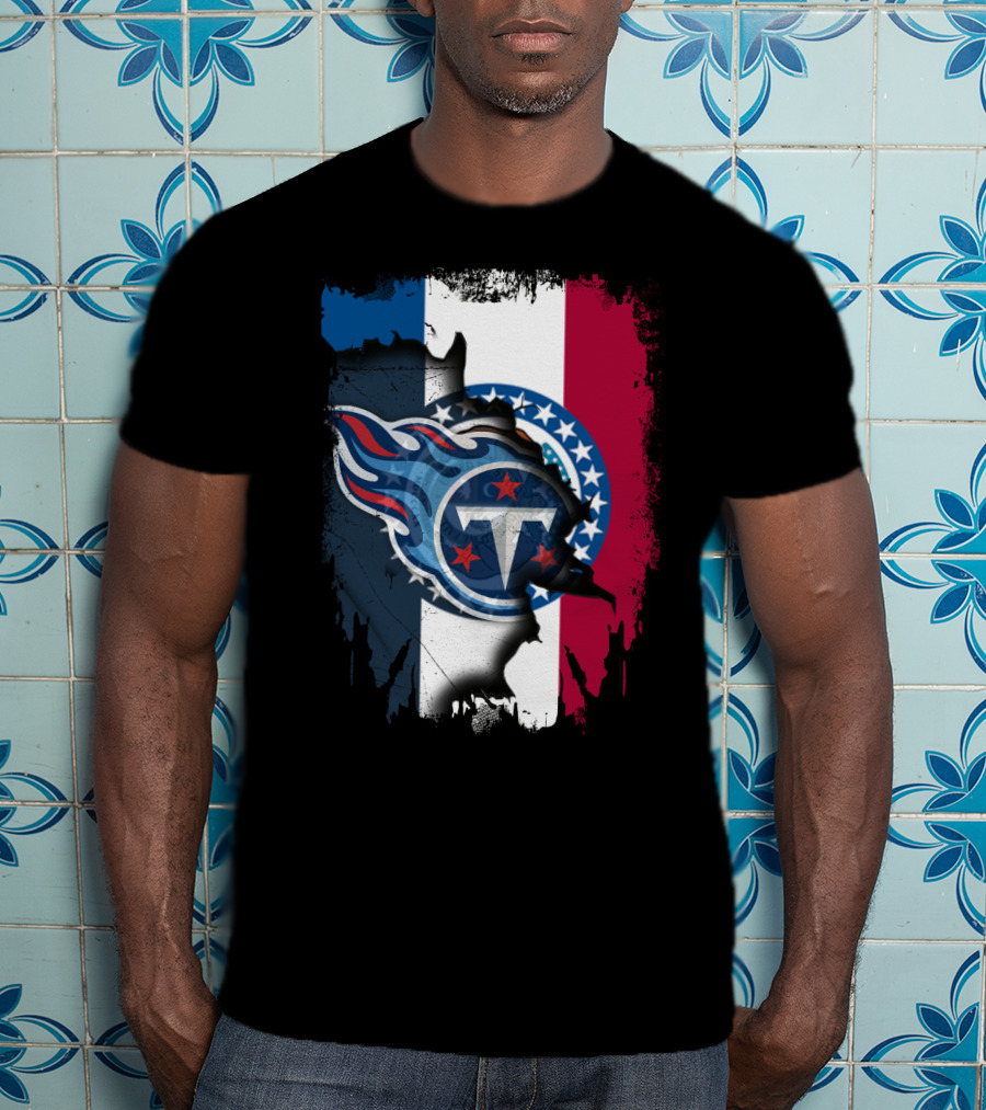 Missouri Pride Meets Titans Icon On Flag Background T-Shirt