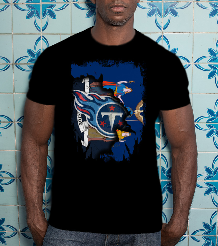Excelsior Together New York Titans Flame Logo Crest T-Shirt