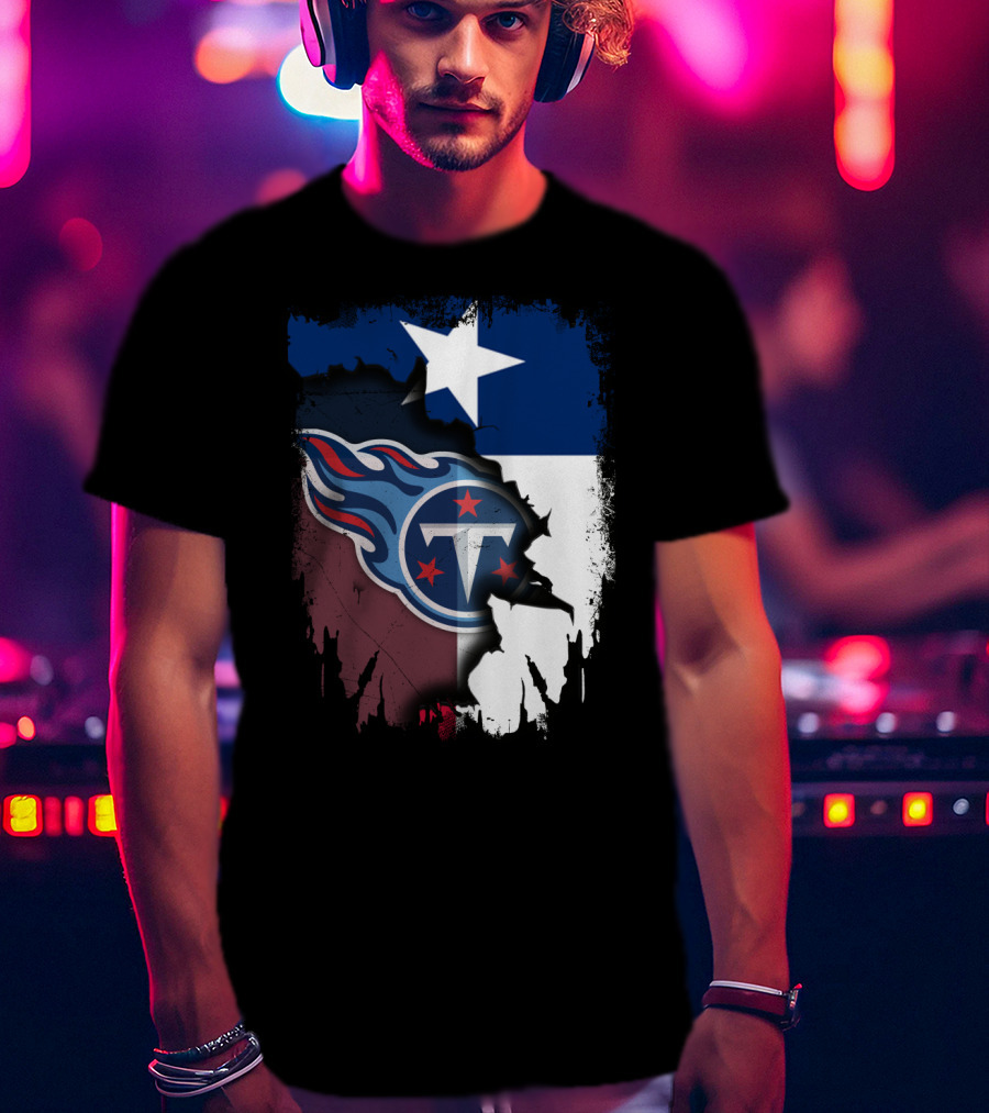 Together Titans Texas Flag Fusion T-Shirt