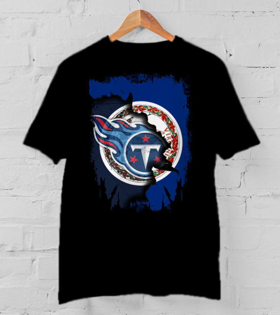 Tennessee Titans And Virginia Together United T-Shirt