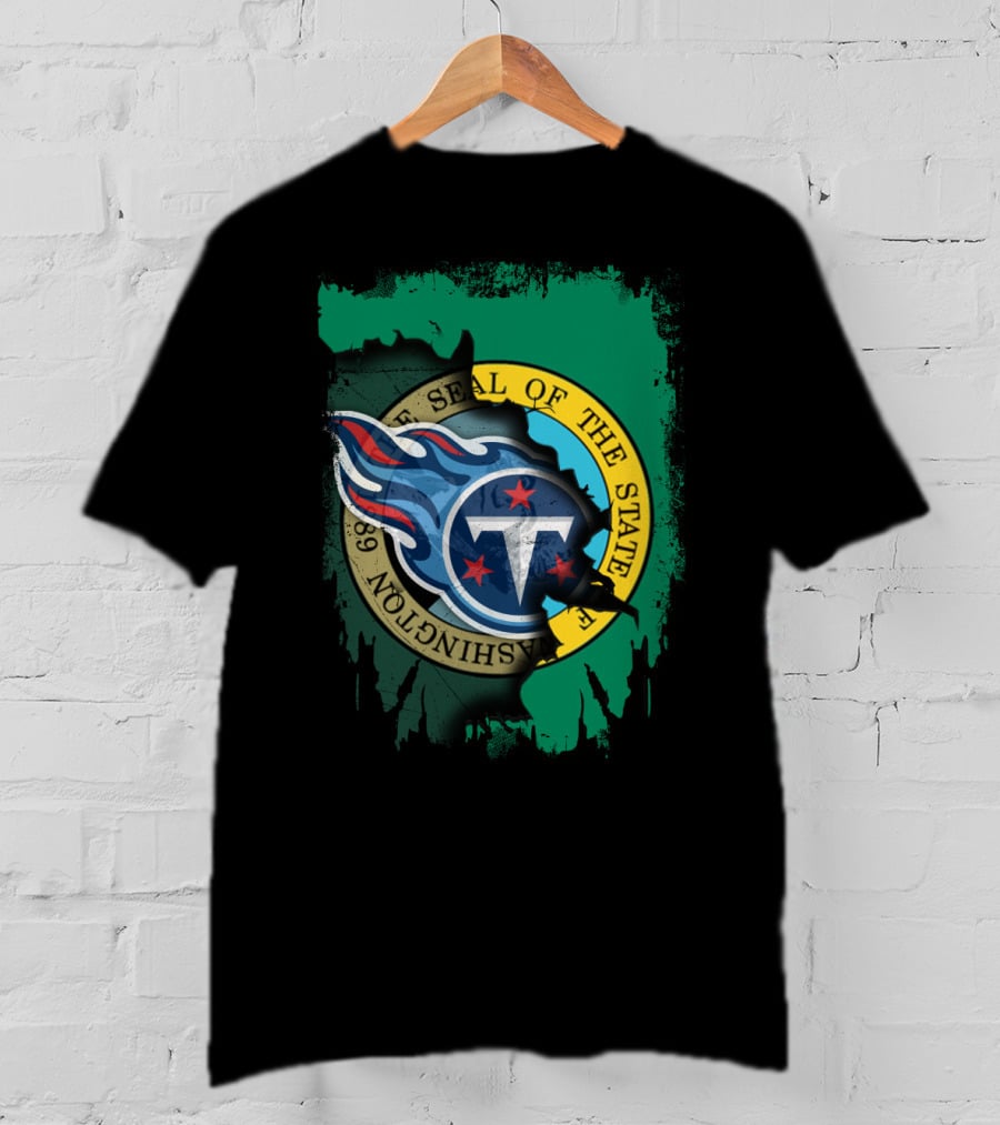 State Of Washington And Tennessee Titans Unity T-Shirt