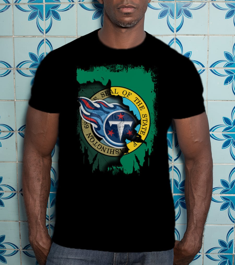 State Of Washington And Tennessee Titans Unity T-Shirt