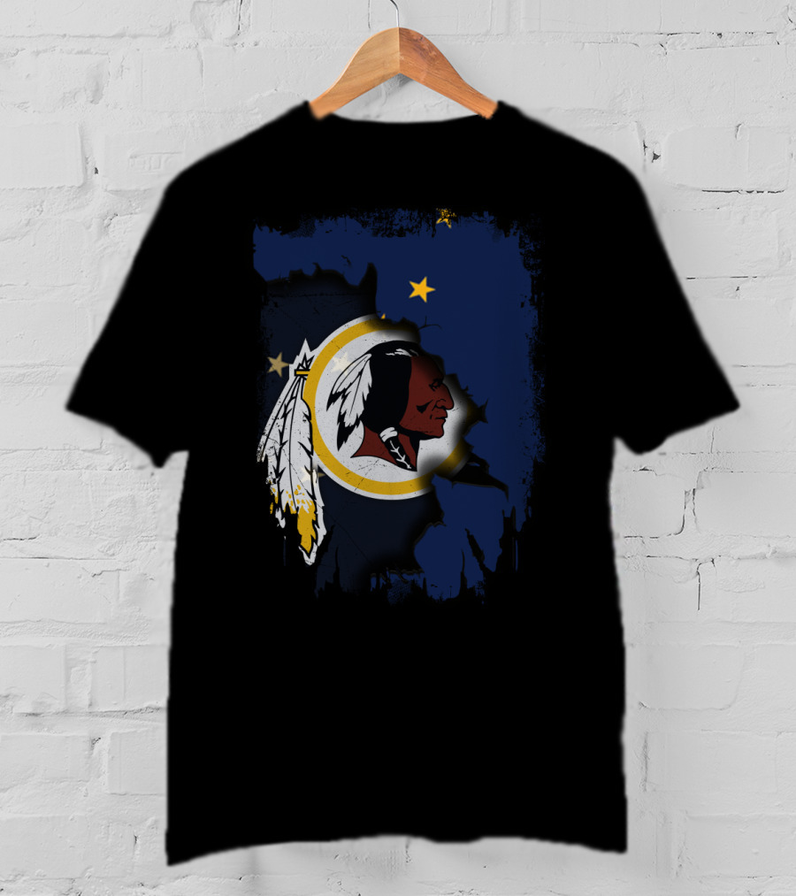 Together Alaska Washington Redskins Flag Fusion T-Shirt