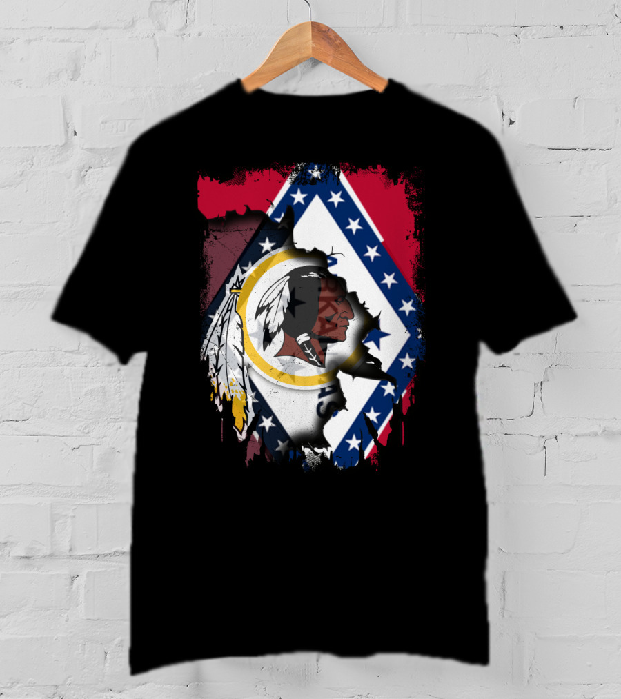 Together Arkansas Flag With Redskins T-Shirt