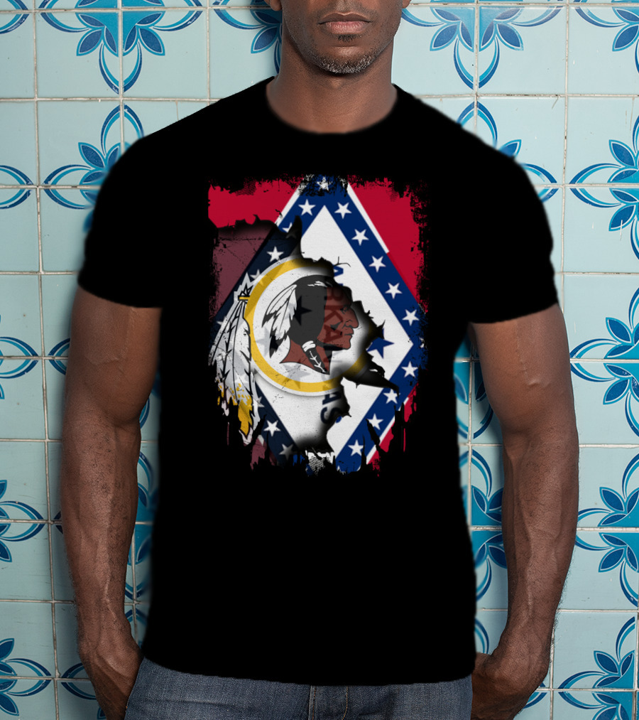 Together Arkansas Flag With Redskins T-Shirt