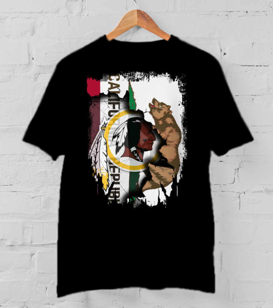 Together California Republic With Redskins Bear T-Shirt