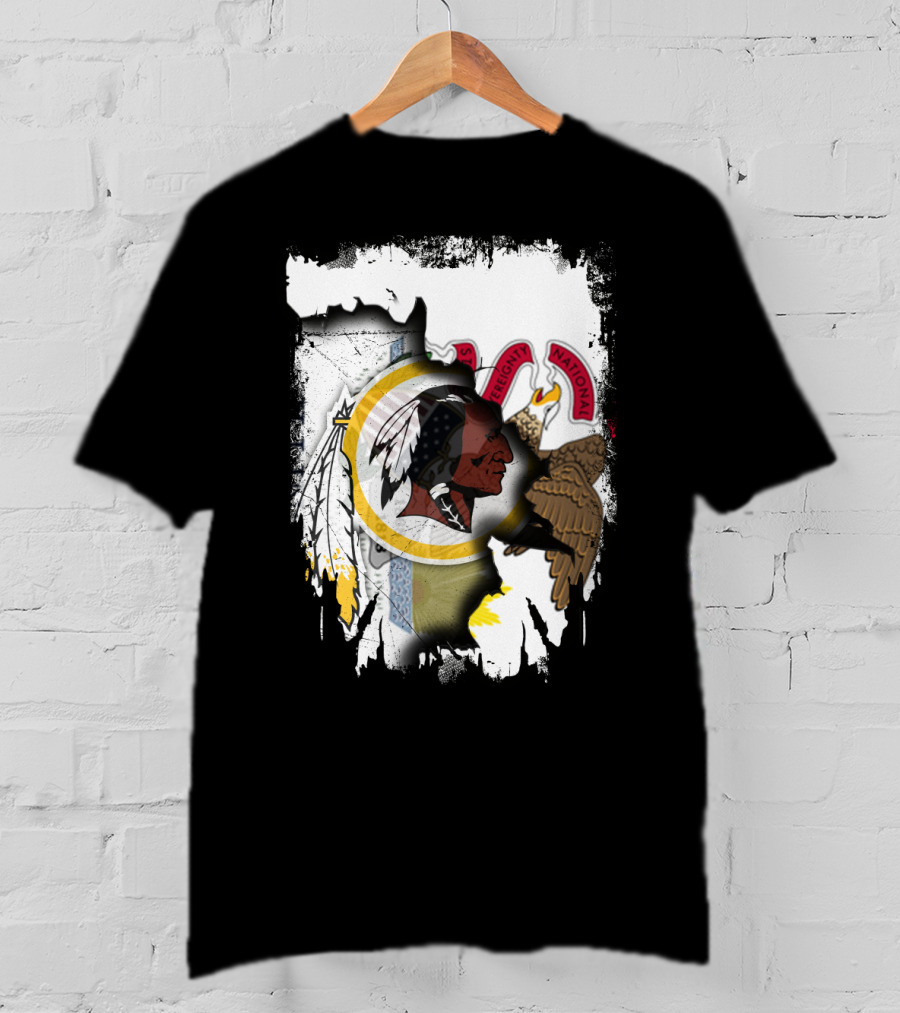 Illinois And Redskins Emblem Together With National And Sovereignty T-Shirt