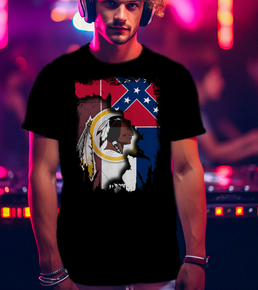 Together Mississippi Redskins Flag Fusion T-Shirt