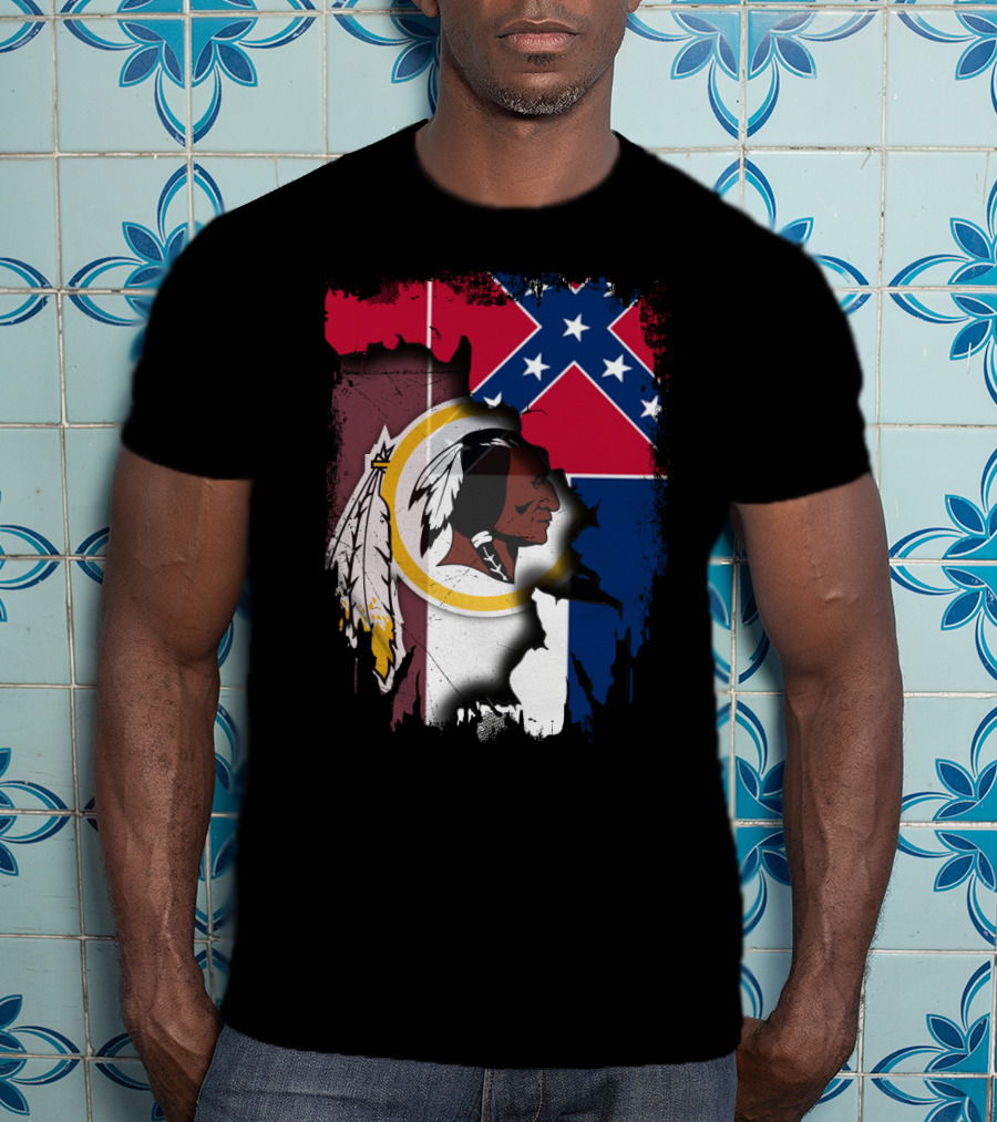 Together Mississippi Redskins Flag Fusion T-Shirt