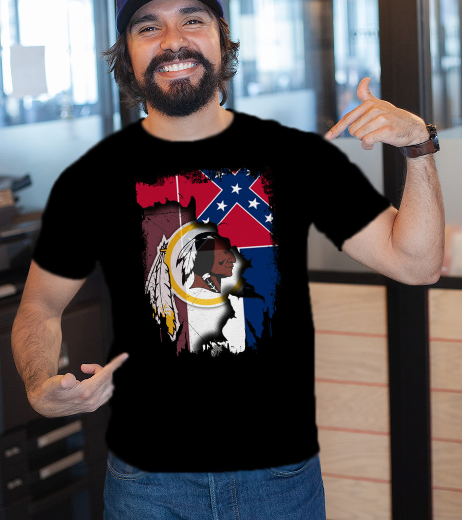 Together Mississippi Redskins Flag Fusion T-Shirt