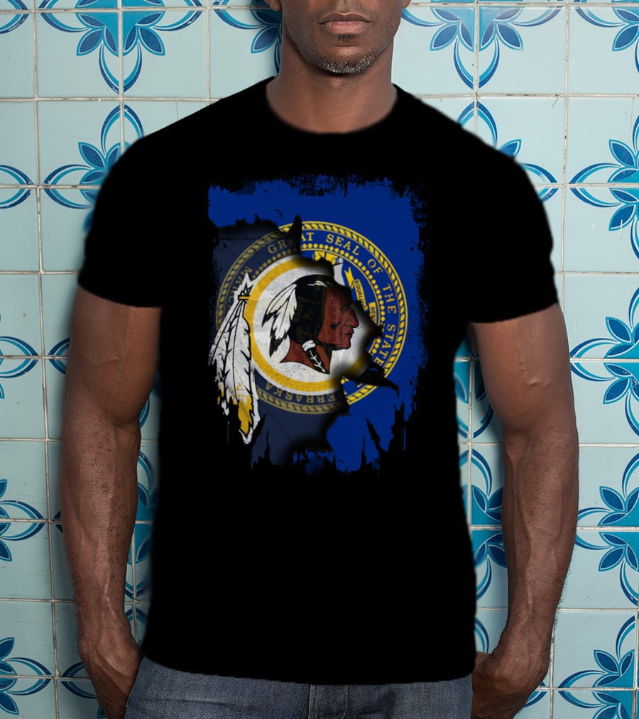 Great Seal Of Nebraska With Redskins T-Shirt