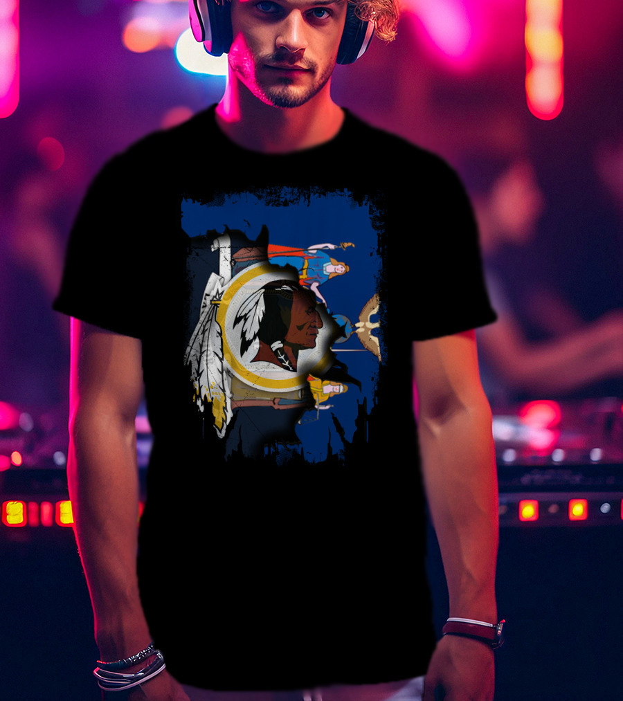 Together New York With Redskins Football And Comics Crossover T-Shirt