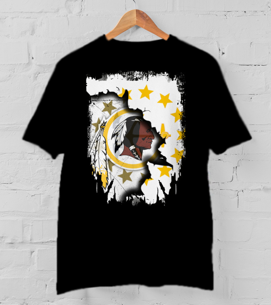 Together Rhode Island Flag With Washington Redskins T-Shirt