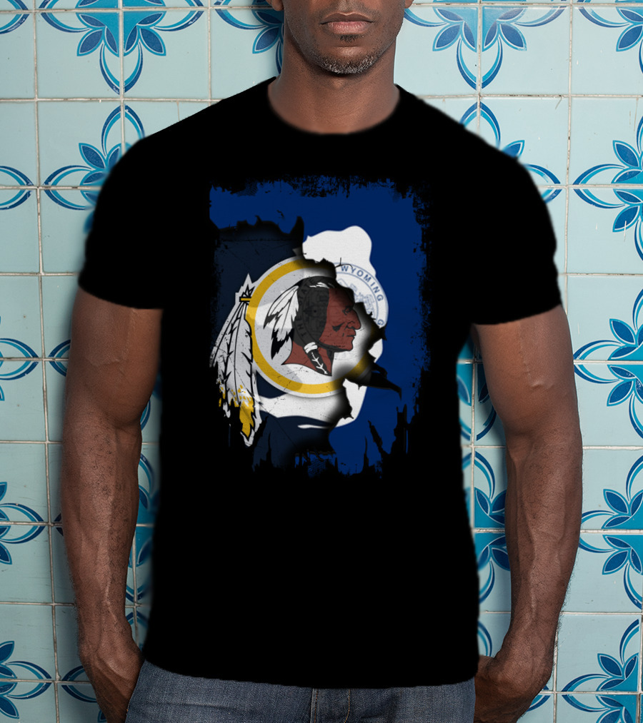 Wyoming State Pride With Redskins T-Shirt