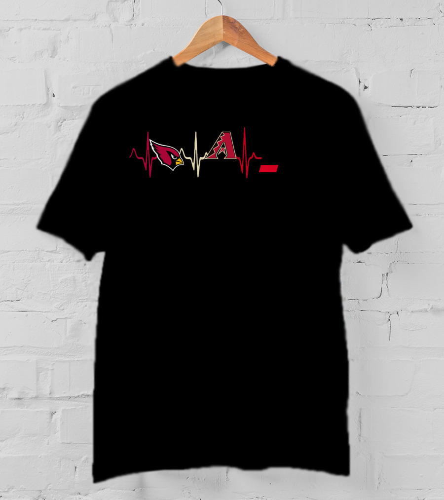 Cardinals Diamondbacks Cincinnati Bearcats Heartbeat T-Shirt